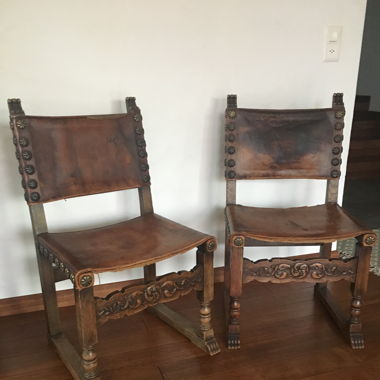 4 chaise antiques espagnol 