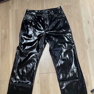 Pantalon en cuir noir
