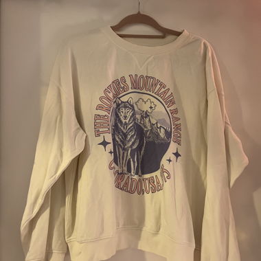 H&M Cream Sweatshirt L