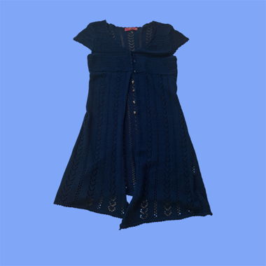 Häkel-Cardigan dunkelblau
