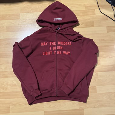 Vtm „burn bridges“ zip hoodie 