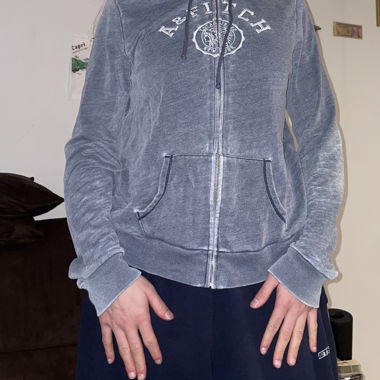 Sweat à capuche zippé gris A&Fitch