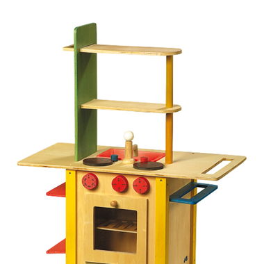 Cuisine Combiné Cuisinière Machine à laver - bois 