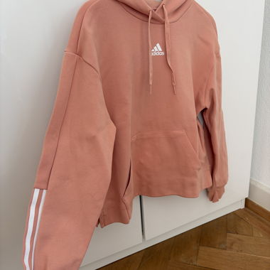 Felpa con cappuccio Adidas rosa