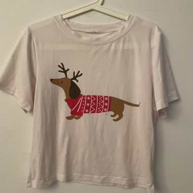 Pink Dog Print T-Shirt