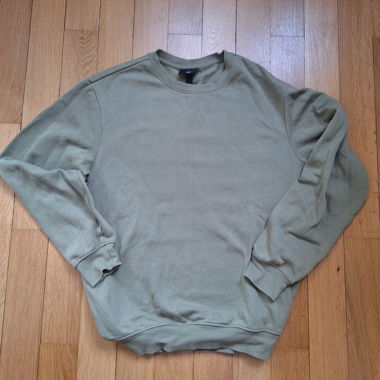 green sweatshirt