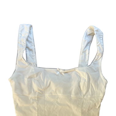 White Square-Neck Top