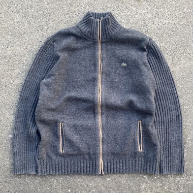 Cardigan in maglia Lacoste grigio taglia L
