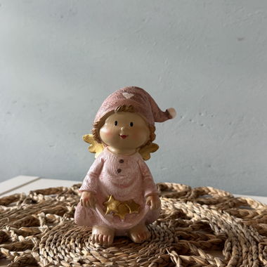 Figurine ange déco rose env. 13 cm