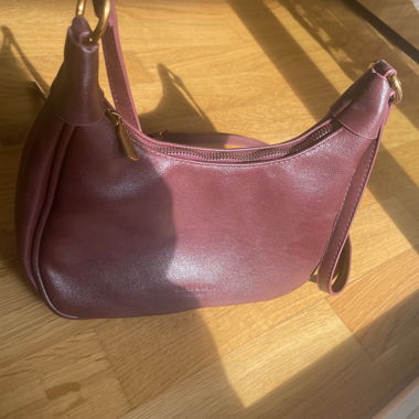 Borsa a tracolla in pelle bordeaux