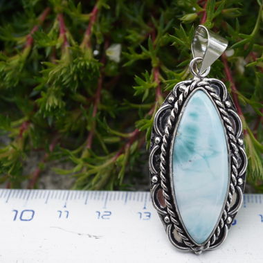 Larimar Anhänger  Retro  Gefasst  