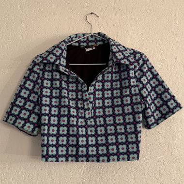 Crop top à motif rétro Zara