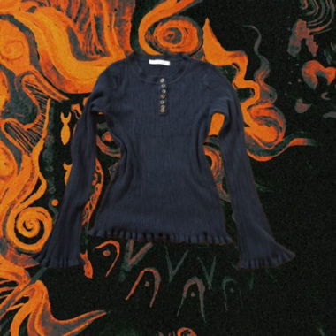 Schwarzer Stricktop