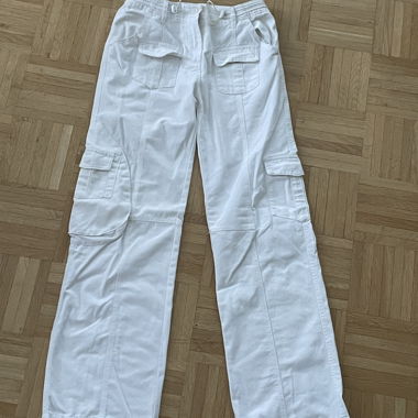 Pantaloni cargo bianchi