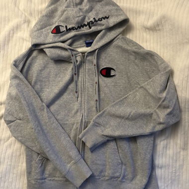 Champion Zip Hoodie Grey M