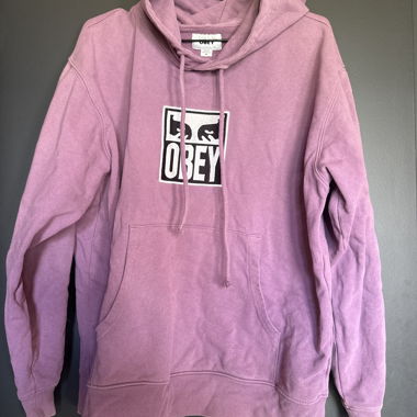 Felpa con cappuccio Obey viola