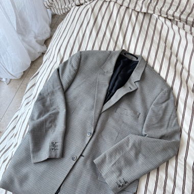 Vintage oversized checked blazer