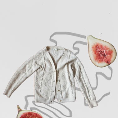 knitted beige cardigan