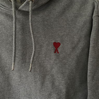 Ami grey hooded sweatshirt