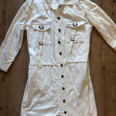 Giacca lunga Fashion Nova color ecru