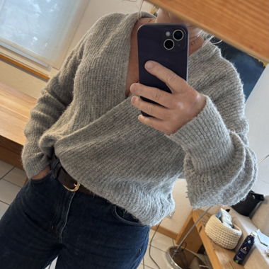 Buttonless American Vintage vest grey