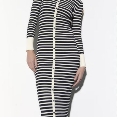 Zara: Gestreiftes Strickkleid mit Knopfleiste NEU