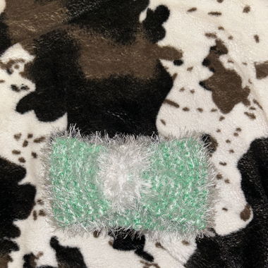 Funky Green/White Headband and Infinity Scarf