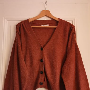 Cozy Strickjacke mit Balloonärmel