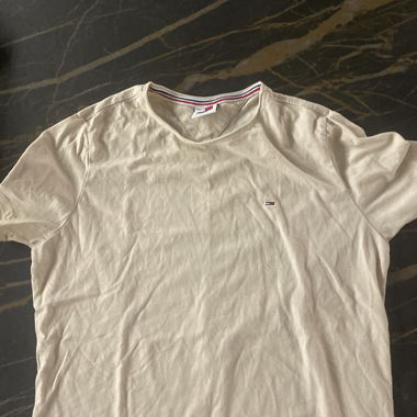 Beige T-shirt with Crew Neck