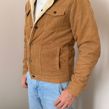 Veste en velours côtelé doublée