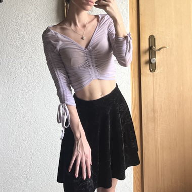 Haut mauve/transparant