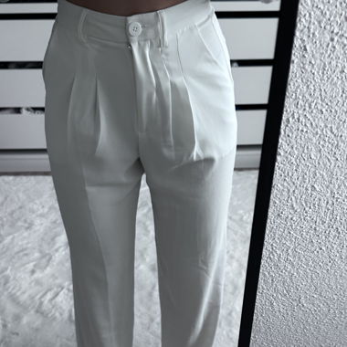 Stoffhose weiss