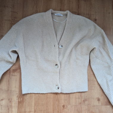 Edited beige cardigan