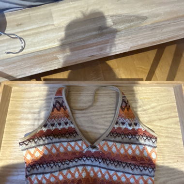 Patterned crop tank top
