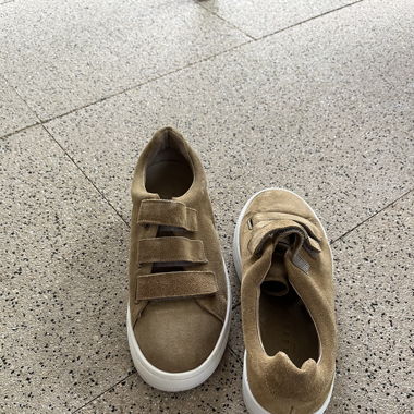 Sandro khaki plateau sneakers suede