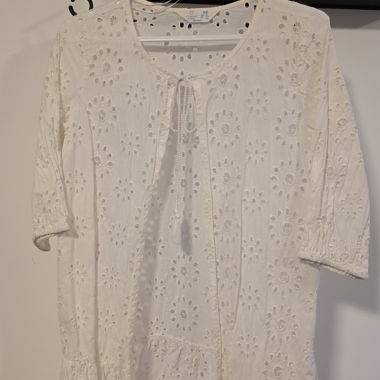 Blusa in pizzo bianco XS
