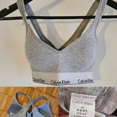 Reggiseno sportivo Calvin Klein grigio M
