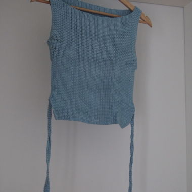 Crocheted backless top