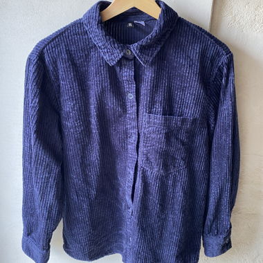 Hübsches H&M Cordhemd blau XS