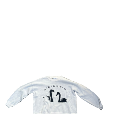 White crewneck sweatshirt by askaround