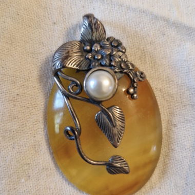 Silber-Stein Anhänger, Amulett