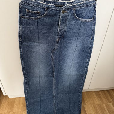 Longue jupe en jean