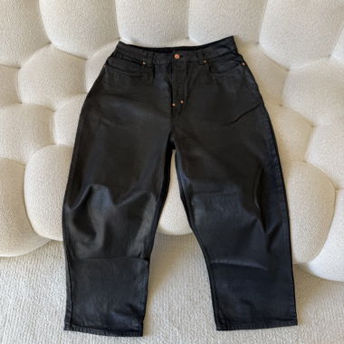 WAX COATED DENIM BLACK