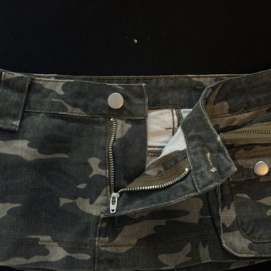 Camo Minirock mit Taschen