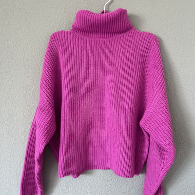 Zara Pink Turtleneck Sweater