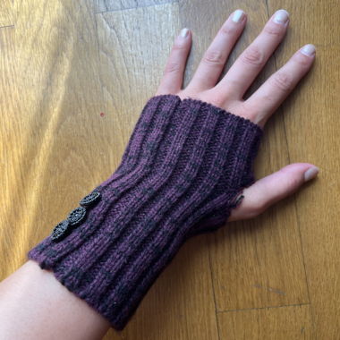 Purple Wool Gloves