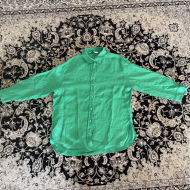 Camicia con bottoni Zara verde