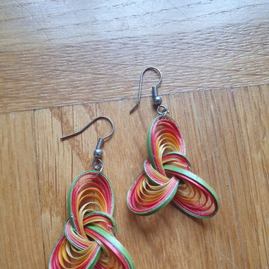 Boucles d'oreilles artisanales colorées