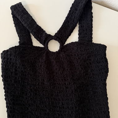 Top corto nero