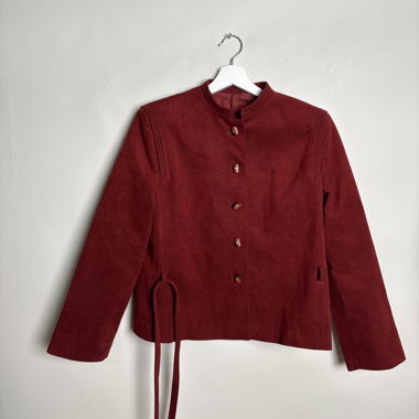 Veste style daim rouge vintage